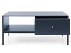 Stolik kawowy z szufladą na czarnych nóżkach Amor Granatowy