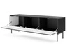 Szafka RTV z trzema drzwiami Qualita Czarna