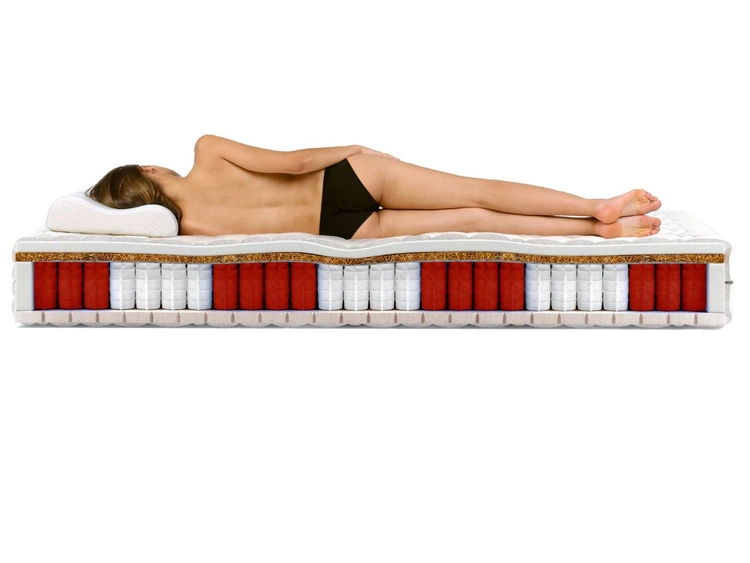 Materac kieszeniowy multipocket z matą kokosową Lunaro 120x200