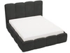 Łóżko tapicerowane z pojemnikiem i stelażem 140x200 Galli Czarne