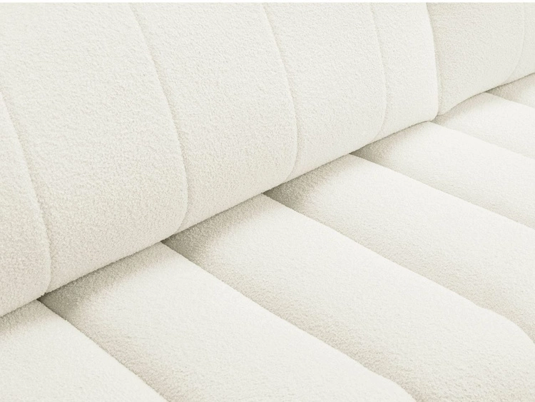 Narożnik z pojemnikiem i funkcją spania Prawy Adoro Kremowy