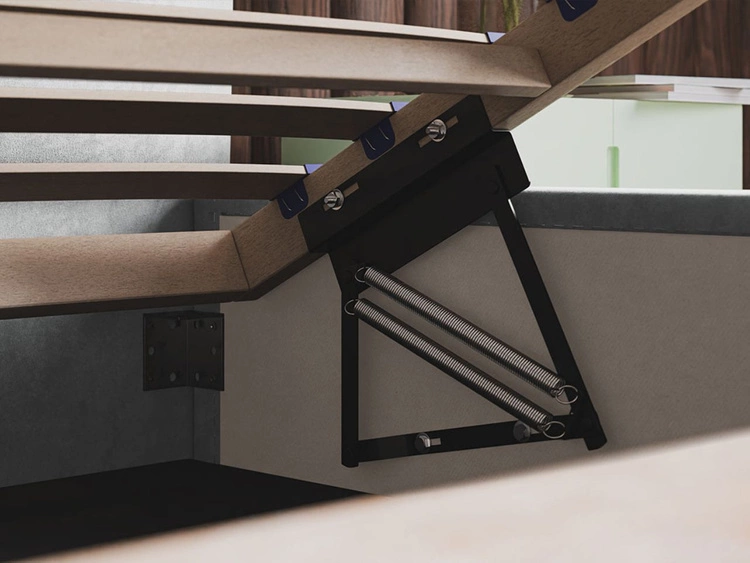 Łóżko tapicerowane z pojemnikiem i stelażem 120x200 Marad zielone