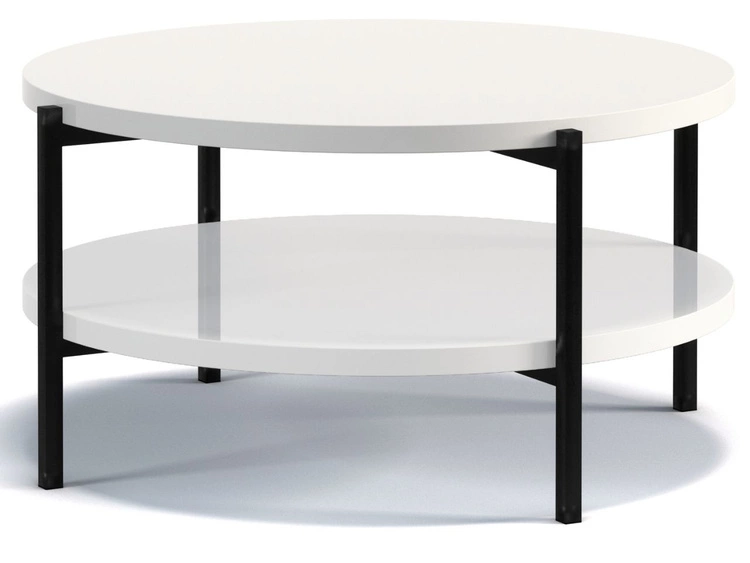 Podwójny stolik kawowy Sevilla Biały połysk