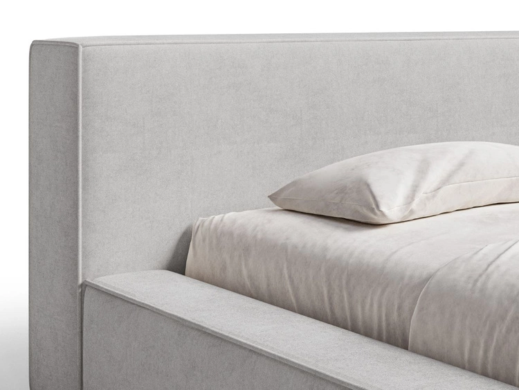 Łóżko tapicerowane z pojemnikiem i stelażem 180x200 Mali Szare