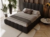 Łóżko tapicerowane z pojemnikiem i stelażem 200x200 Imperial Czarny