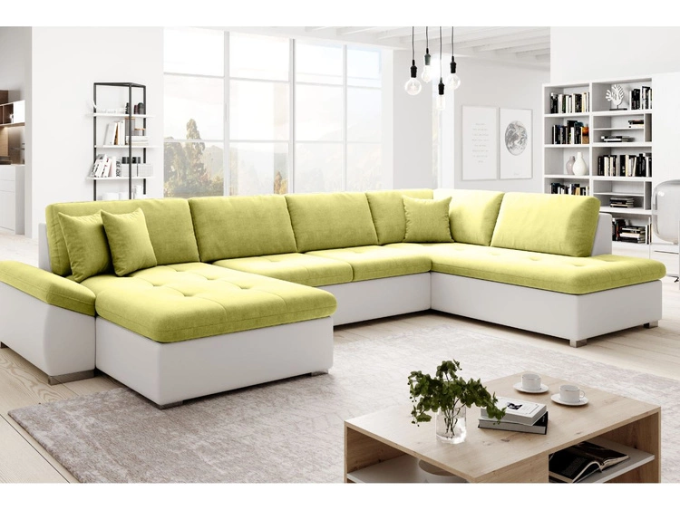 Narożnik U prawy z funkcją spania Moni U Żółty