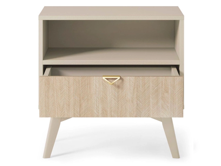 Stolik nocny z szufladą Modena Beżowy
