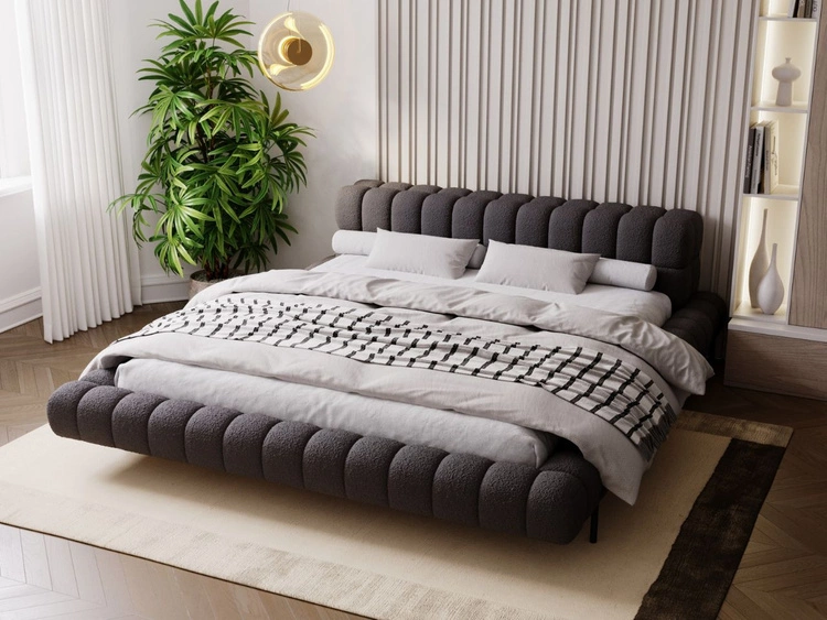 Łóżko tapicerowane ze stelażem 120x200 Imagine Czarne