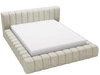 Łóżko tapicerowane z pojemnikiem na pościel i stelażem 120x200 Italia Beżowe