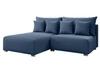 Narożnik L Lewy z funkcją spania i pojemnikiem Ronni Ciemny niebieski