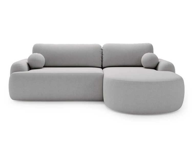 Narożnik L Prawy z funkcją spania i pojemnikiem Aurio Szary