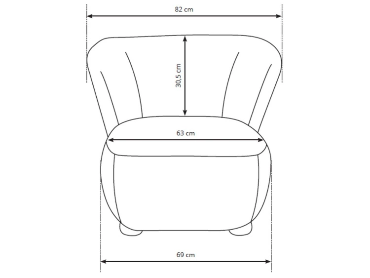 Fotel do salonu Silenzio Pomarańczowy