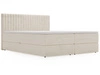 Łóżko kontynentalne z pojemnikiem na pościel 200x200 Marbella beżowe