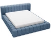 Łóżko tapicerowane z pojemnikiem na pościel i stelażem 120x200 Italia Niebieskie