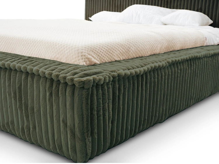 Łóżko tapicerowane z pojemnikiem i stelażem 160x200 Lago Zielone