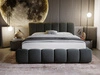 Łóżko tapicerowane bez pojemnika ze stelażem 180x200 cm Cloud Ciemny szary