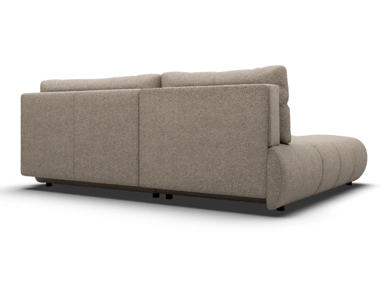 Narożnik z funkcją spania i pojemnikiem Lewy Milet Jasnoszary