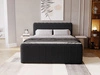 Łóżko kontynentalne z pojemnikiem na pościel 120x200 Osteno Czarne