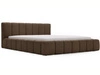 Łóżko tapicerowane z pojemnikiem i stelażem 120x200 Split Brązowy