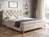 Łóżko tapicerowane ze stelażem 160x200 Tril Beżowe