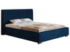Łóżko tapicerowane z pojemnikiem i stelażem 180x200 Toscania Niebieskie