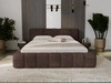 Łóżko tapicerowane z pojemnikiem na pościel 120x200 Ibiza Brązowe