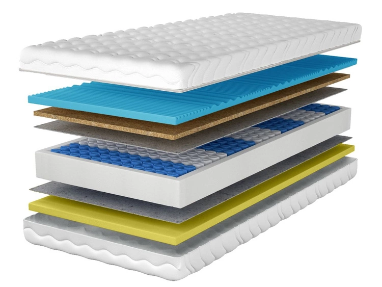 Materac kieszeniowy pocket z matą kokosową oraz pianką termoelastyczną i profilowaną Emero 140x200