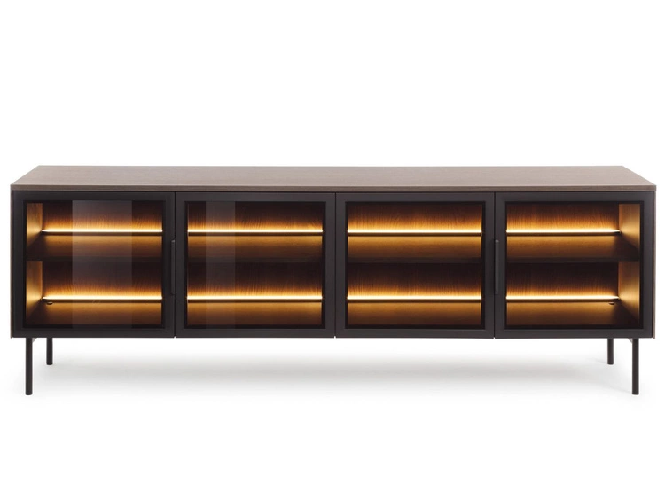 Szafka RTV z czterema drzwiami Lumina Dąb Dunin