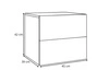 Podwieszany stolik nocny z dwoma szufladami Nuveo Lux Biały połysk