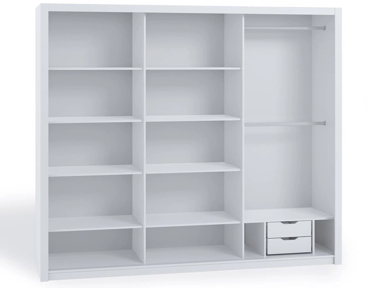 Szafa trzydrzwiowa z drzwiami przesuwnymi 250 Bino Brązowa