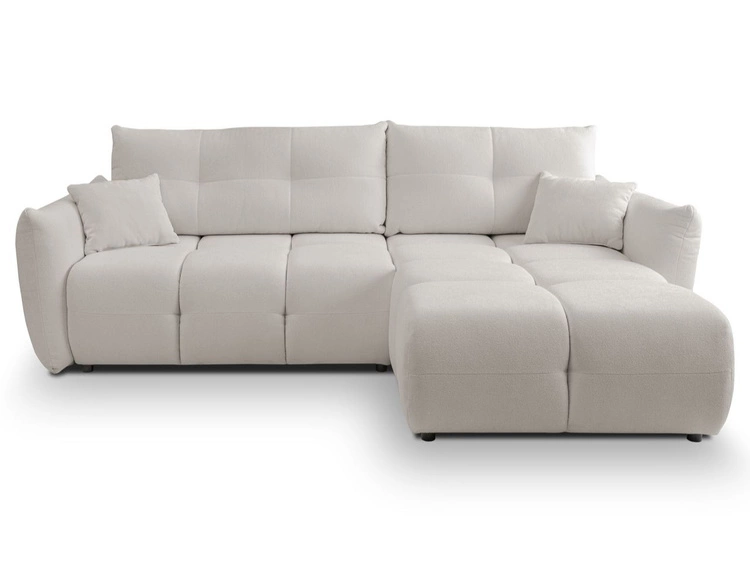 Narożnik L uniwersalny z funkcją spania i pojemnikiem Bene Jasny szary