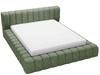 Łóżko tapicerowane z pojemnikiem na pościel i stelażem 160x200 Italia Zielone