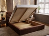 Łóżko tapicerowane z pojemnikiem i stelażem 180x200 Milano Brązowe