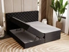 Łóżko kontynentalne z pojemnikiem na pościel 160x200 Bergamo czarne
