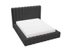 Łóżko tapicerowane z pojemnikiem i stelażem 180x200 cm Rotto Czarne