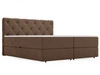 Łóżko kontynentalne z pojemnikiem na pościel 180x200 Napoli Brązowe