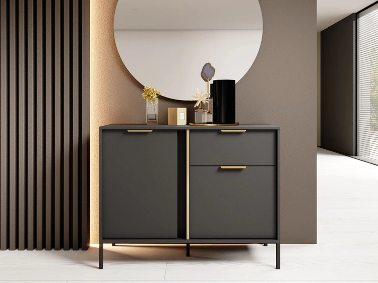 Komoda z drzwiami i szufladą Drino Antracyt