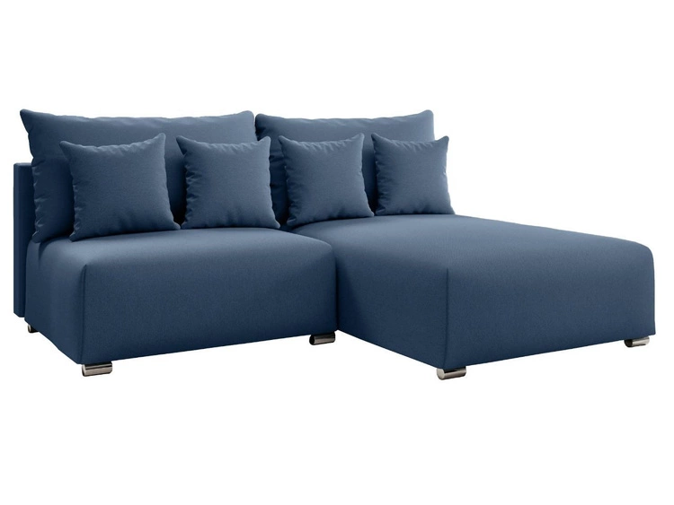 Narożnik L Prawy z funkcją spania i pojemnikiem Ronni Ciemny niebieski