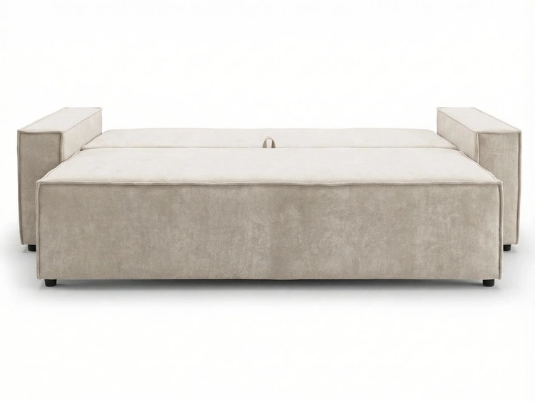 Kanapa z funkcją spania i pojemnikiem na pościel Sivra Beżowa