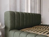 Łóżko tapicerowane z pojemnikiem na pościel i stelażem 120x200 Italia Zielone