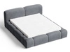 Łóżko tapicerowane z pojemnikiem i stelażem 140x200 Aubi Ciemnoszare