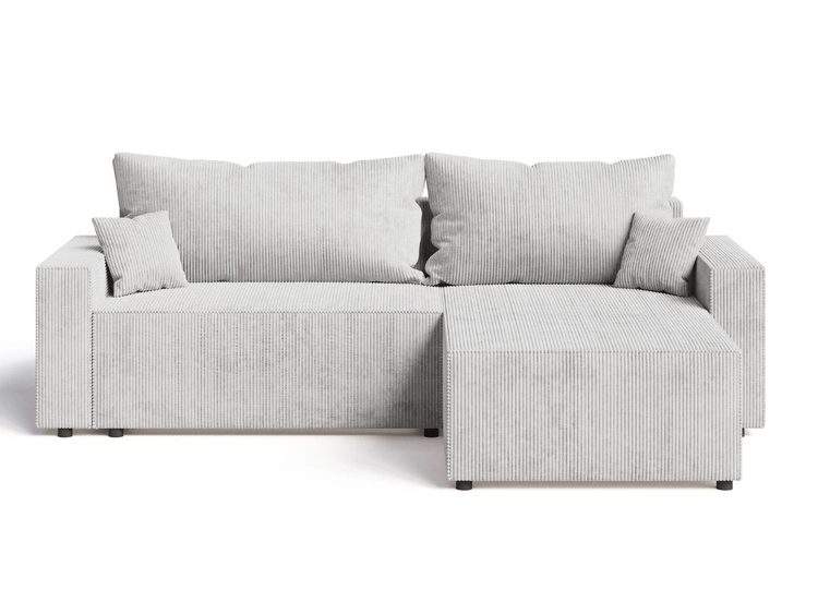 Narożnik L uniwersalny z funkcją spania i pojemnikiem Nivo Szary