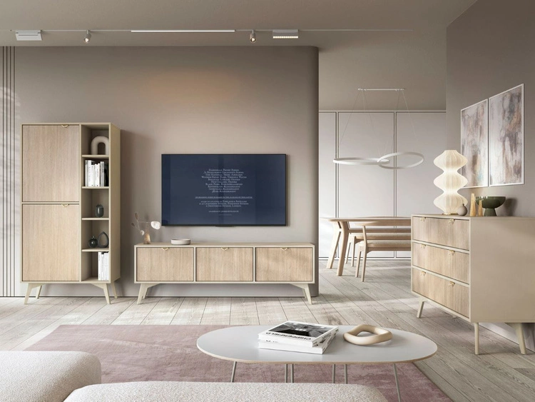 Komoda z trzema szufladami Modena Beż Piskowy