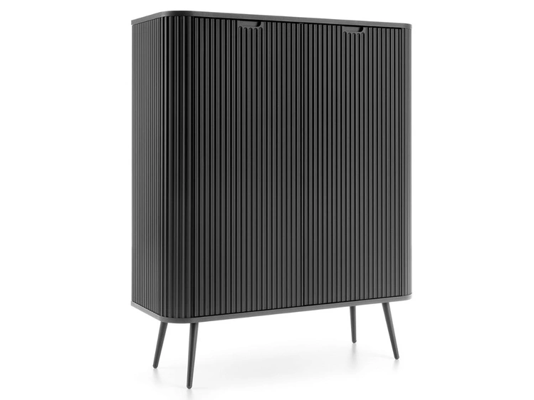 Komoda z drzwiami na czarnych nogach Viva Czarna