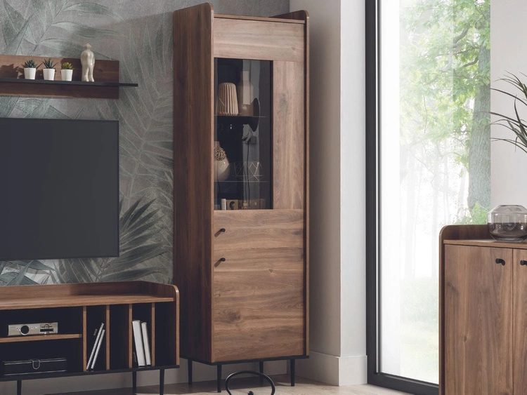 Witryna stojąca do salonu Vasa Brązowa