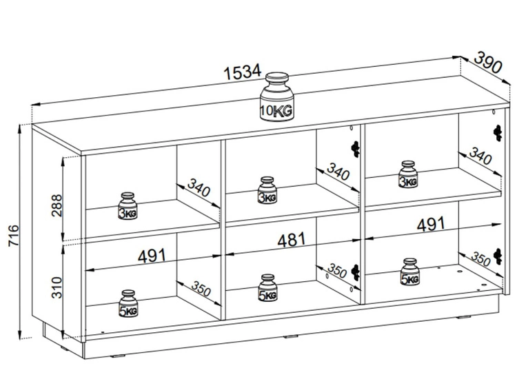Komoda 154 cm Roland Beż piaskowy