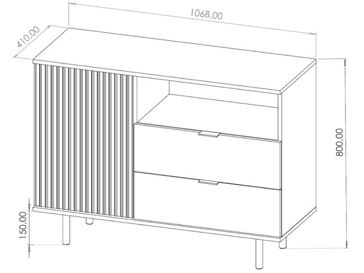Komoda z drzwiami i szufladami Ankara Beżowa