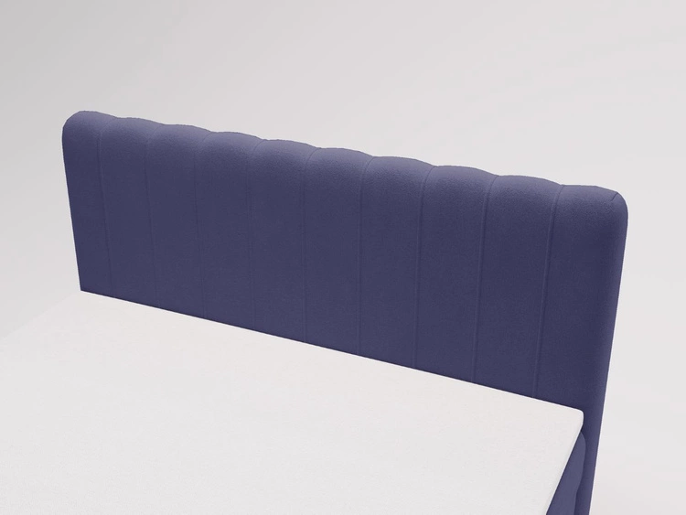 Łóżko kontynentalne z pojemnikiem na pościel 160x200 Osteno Ciemnoniebieskie