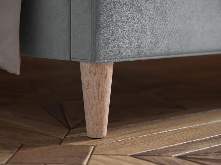 Łóżko tapicerowane ze stelażem 140x200 Tril Białe