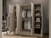 Szafa otwierana 200 cm Perugia Kaszmir z czarnymi uchwytami